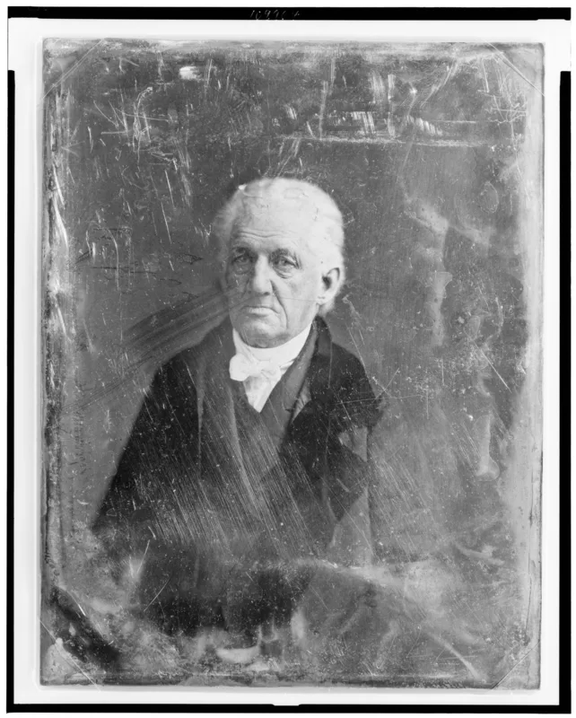 Lyman Beecher, in a daguerreotype from the studio of Mathew Brady, about 1845.
