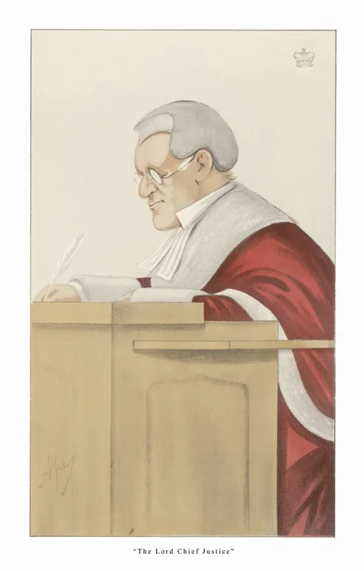 Lord Chief Justice Coleridge, caricatured in Vanity Fair in 1887.