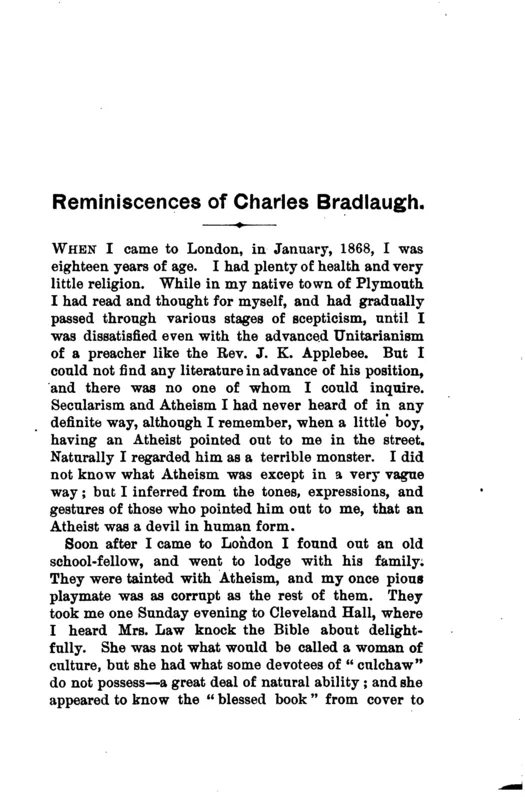 Foote's Reminiscences of Charles Bradlaugh (1891), page 5: "various stages of scepticism".