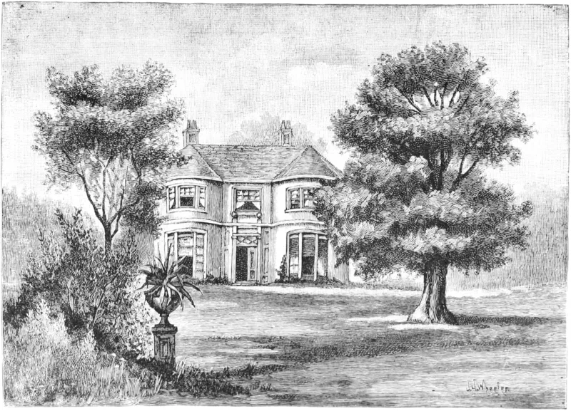 Rosehill, the Brays' house in Coventry, in an illustration of 1884.