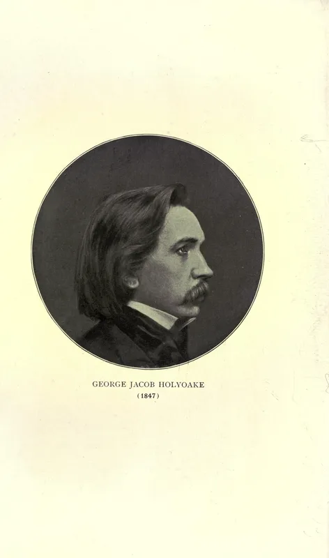 George Jacob Holyoake at thirty, in a plate from McCabe's Life and Letters (1908).