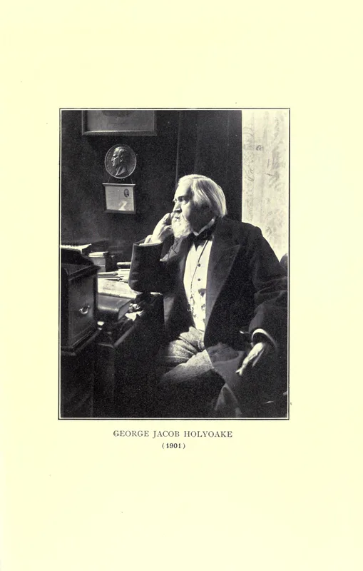 George Jacob Holyoake in old age, in his study, 1901.