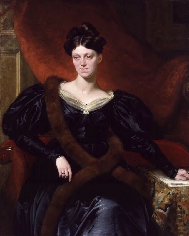 Harriet Martineau, in a portrait by Richard Evans, about 1834.