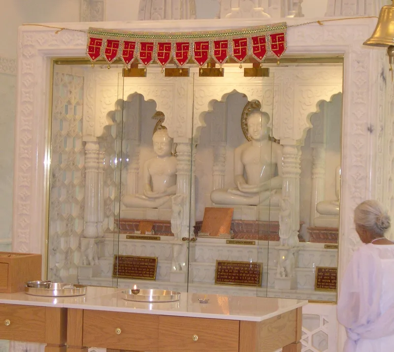 A shrine in the Jain temple in New York, photographed in 2009. Mehta's parents raised him in the Jain faith in the Chicago area.