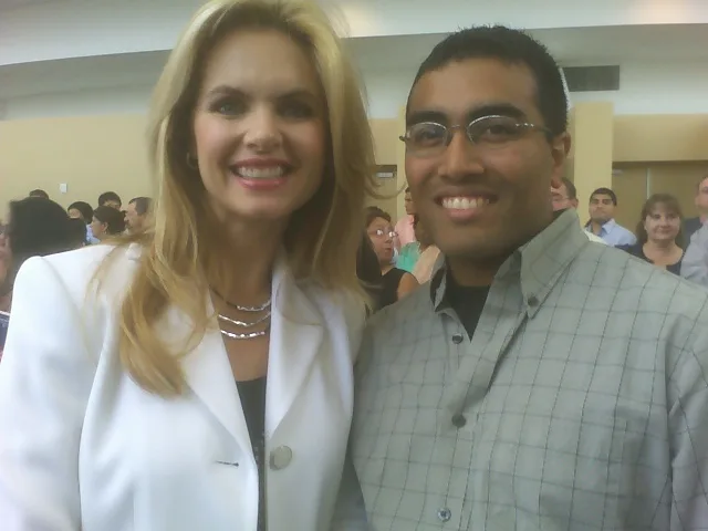 Mehta with Victoria Osteen of Lakewood Church, Houston, in August 2006.