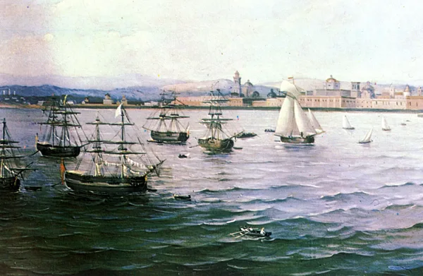 San Juan de Ulúa, Veracruz, in a view of 1851.