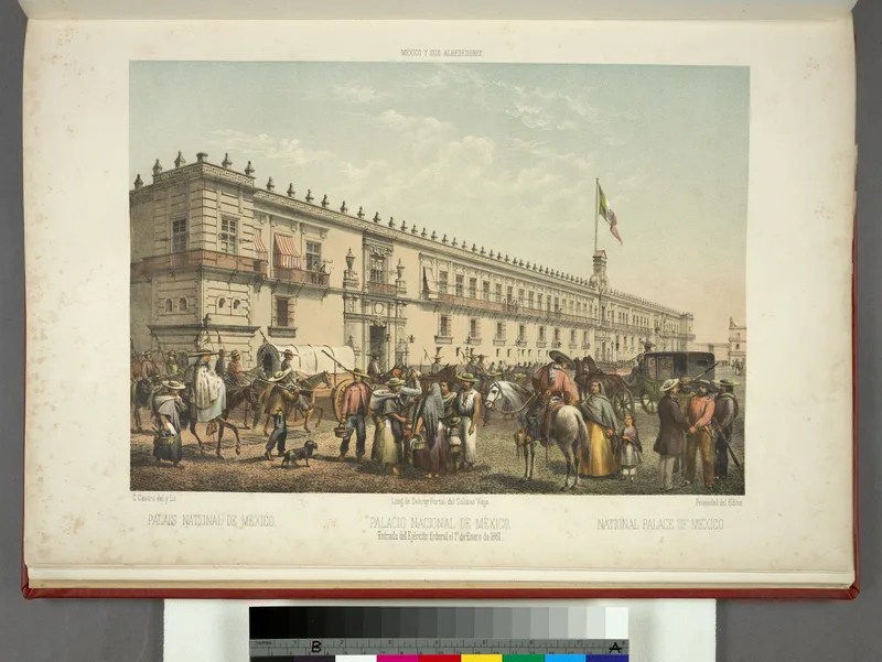 The federal army enters the Palacio Nacional, 1 January 1861, in Castro's México y sus alrededores.
