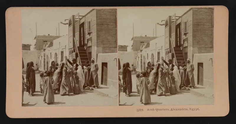 Alexandria in 1898, on a stereograph card. Adham was born in Alexandria, and lived there in the 1930s.