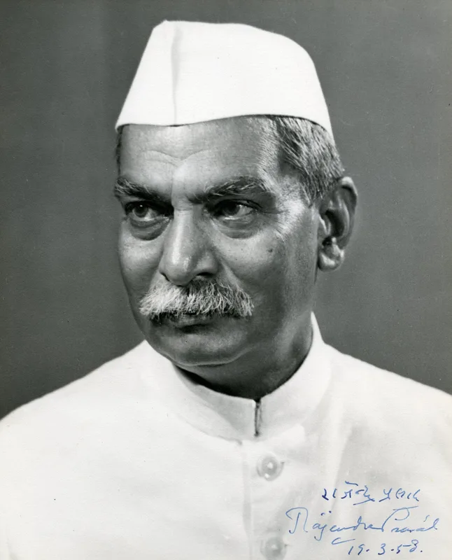 Rajendra Prasad, first President of India, in 1958.