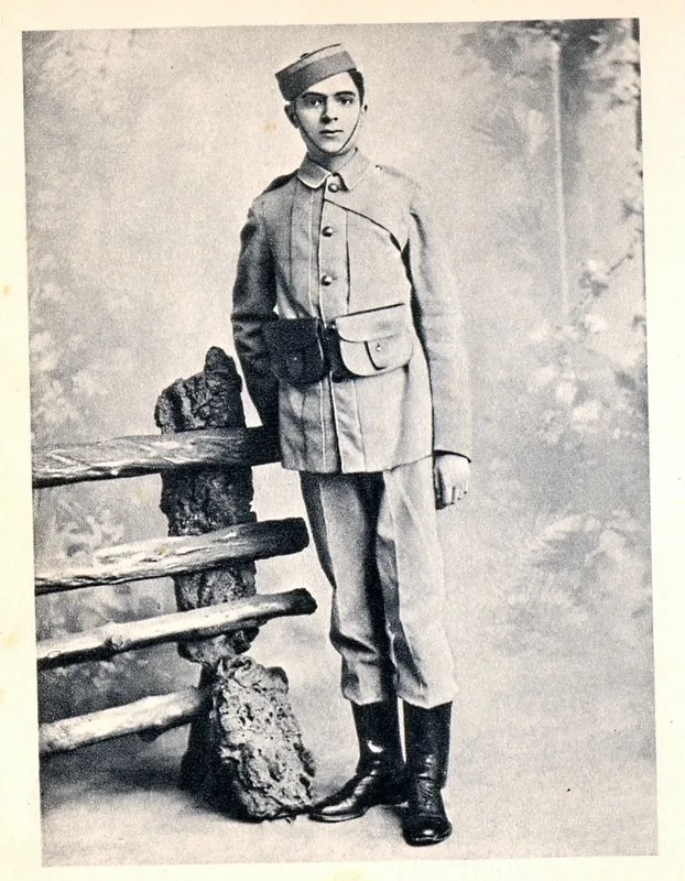 Nehru in cadet uniform at Harrow, 1905–07.