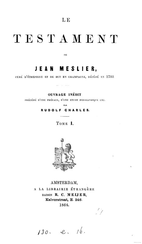 The title page of the first complete Testament, 1864.