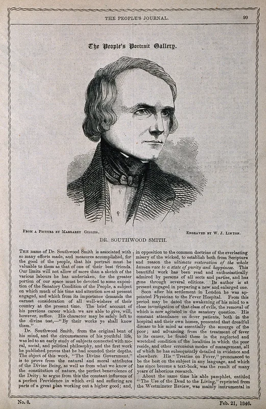 Thomas Southwood Smith, who lectured over Bentham's body in 1832.