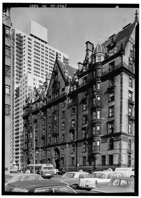 The Dakota on Central Park West, where Lennon lived from 1973, photographed in 1965.
