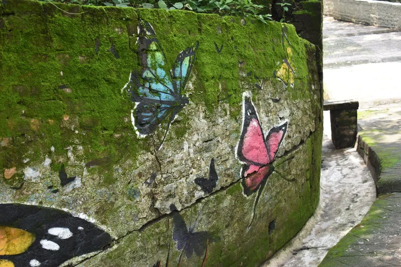 The gate of the former ashram at Rishikesh, now known as the Beatles Ashram.