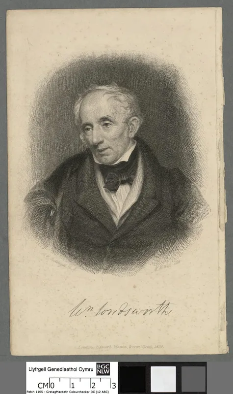 William Wordsworth, whose poems helped Mill recover in 1828.