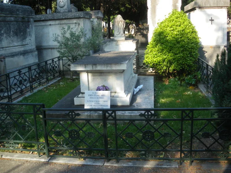 Mill's grave beside Harriet's in the Saint-Véran cemetery, Avignon.