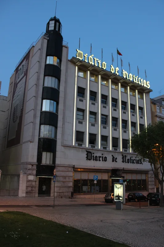 The Diário de Notícias building in Lisbon. Saramago was the paper's deputy director until he was dismissed after the coup of 25 November 1975.