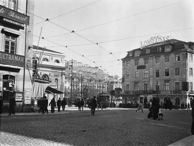 The Rossio in Lisbon, between 1913 and 1928, the city his family moved to in 1924.
