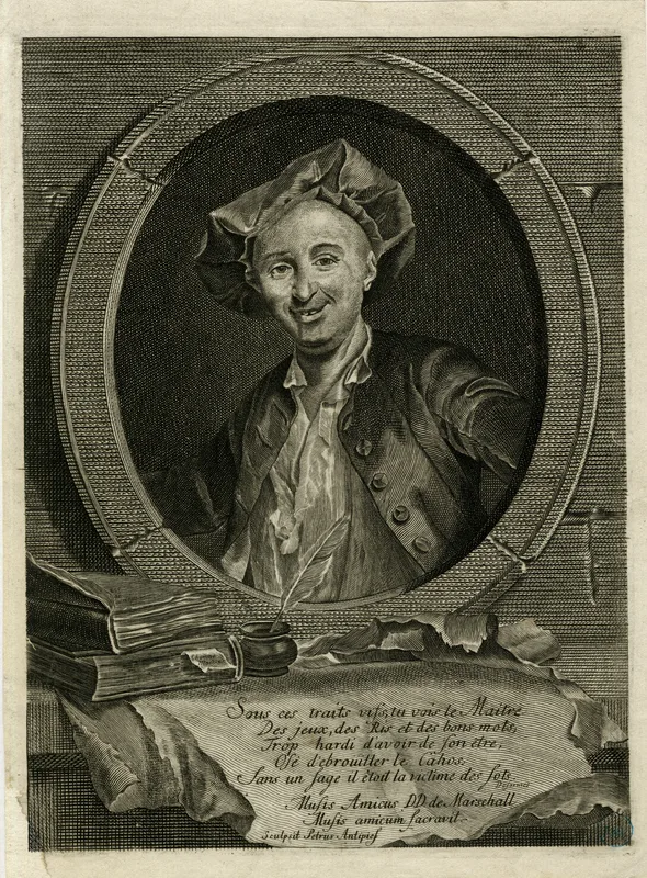 La Mettrie, engraving by Schmidt from the Berlin years.