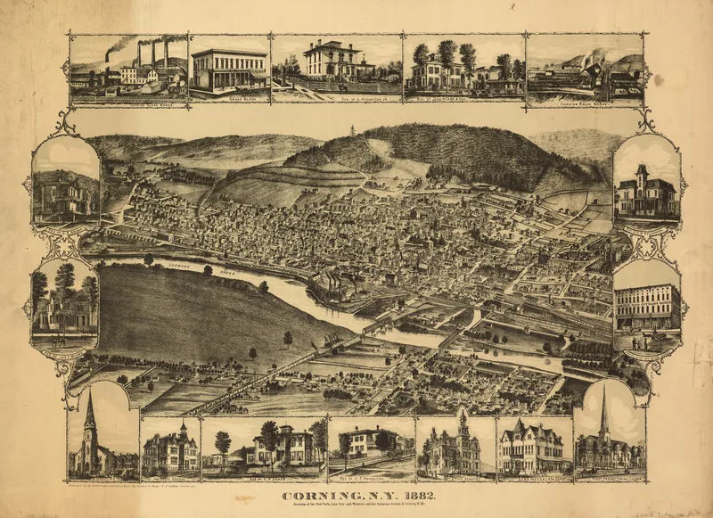 Corning, New York, in 1882, where the Houghtons, her mother's family, had their glassworks.