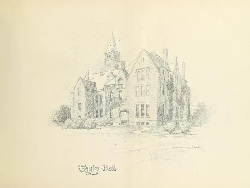 Taylor Hall, Bryn Mawr College, in 1910. Hepburn entered Bryn Mawr, her mother's college, in 1924.