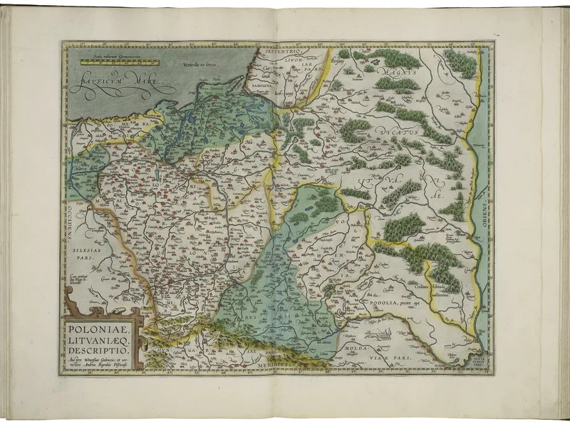 Poland and Lithuania in a map by Abraham Ortelius, about 1608.