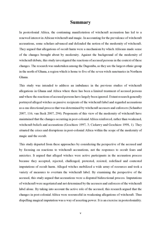 The summary of the thesis: "alleged witches were active participants in the accusation process."
