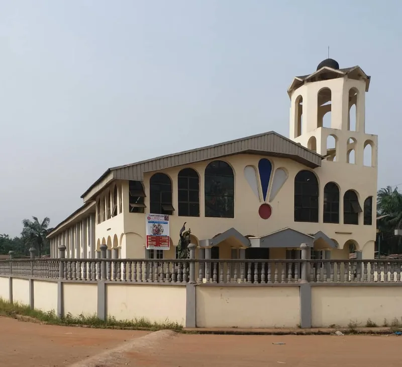 A Catholic church in Ahiazu Mbaise, Imo State, the area where Igwe grew up. It is not his home parish.