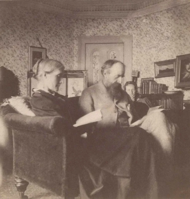 Julia Stephen with Leslie and their daughter Virginia, later Virginia Woolf, in 1892.