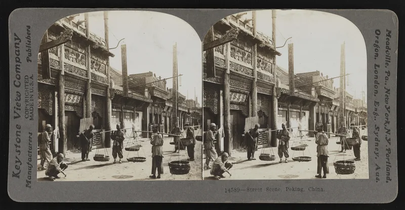 A Beijing street in 1919, the city where Lu Xun worked as an official of the ministry of education.