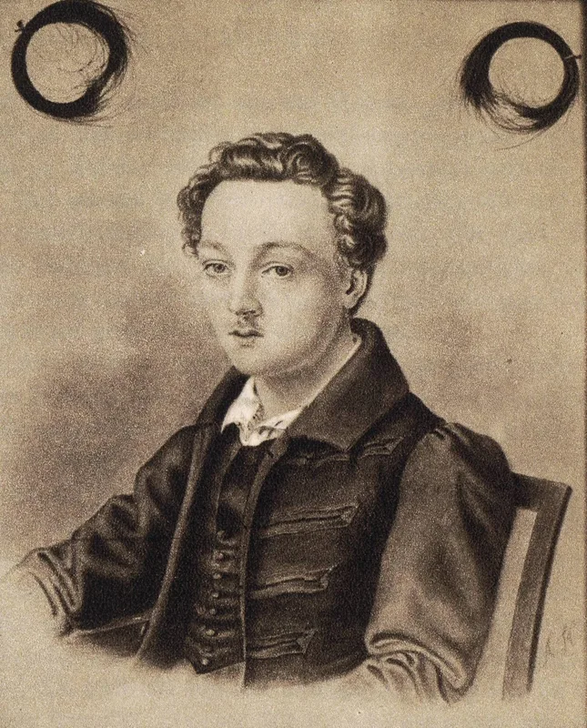 Georg Büchner, drawn by Adolf Hoffmann in 1835.