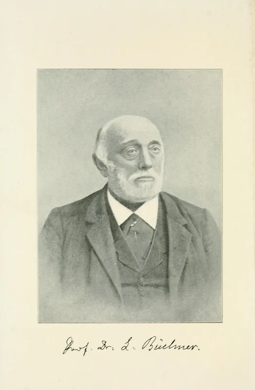 Ludwig Büchner in old age, the frontispiece of Last Words on Materialism (1901).