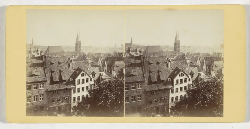 Nuremberg seen from the castle, about 1880; Feuerbach spent his last years on the Rechenberg at the edge of the city.
