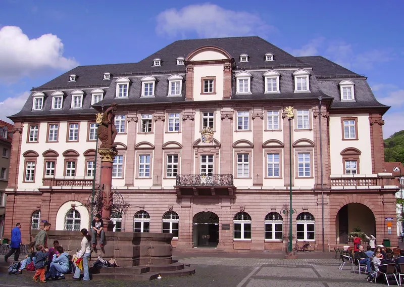 The Heidelberg Rathaus, where he gave his public lectures in the winter of 1848–49.