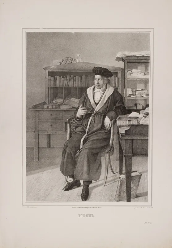 G. W. F. Hegel in 1828; Feuerbach heard his lectures in Berlin from 1824.