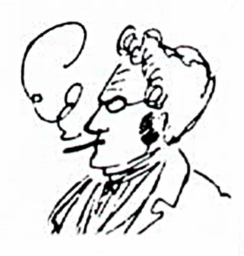 Max Stirner, sketched from memory by Friedrich Engels, the only likeness of him that survives.