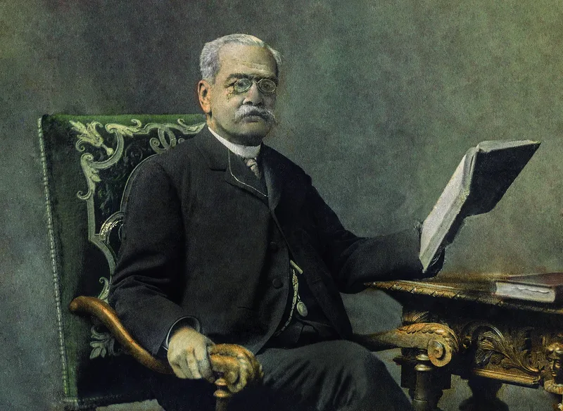 Ricardo Palma at the National Library, which González Prada took over in 1912.