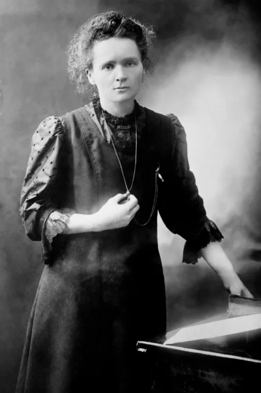 Marie Curie about 1898, three years after her civil marriage.