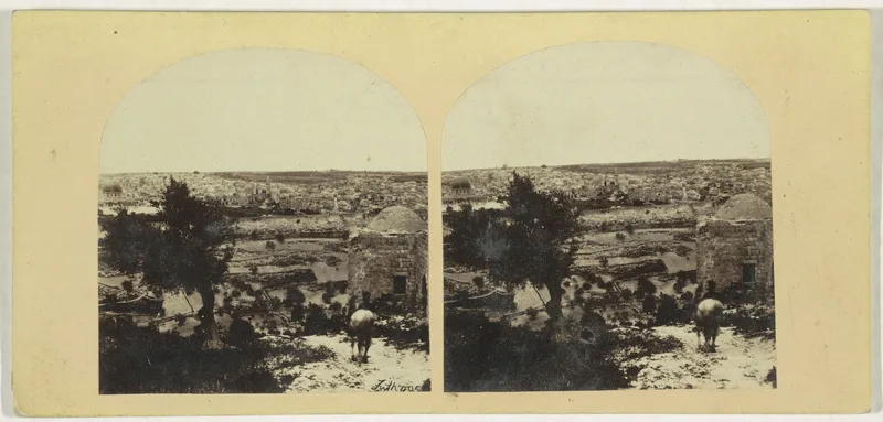 Jerusalem from the Mount of Olives, photographed about 1860.