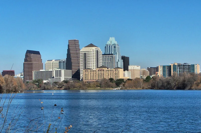Austin, Texas, from Town Lake in 2006. He moved to Austin after the Navy to work in software.