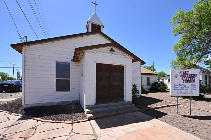A Southern Baptist church in Arizona, photographed in 2026. Dillahunty grew up in the Southern Baptist tradition; this is not his church.