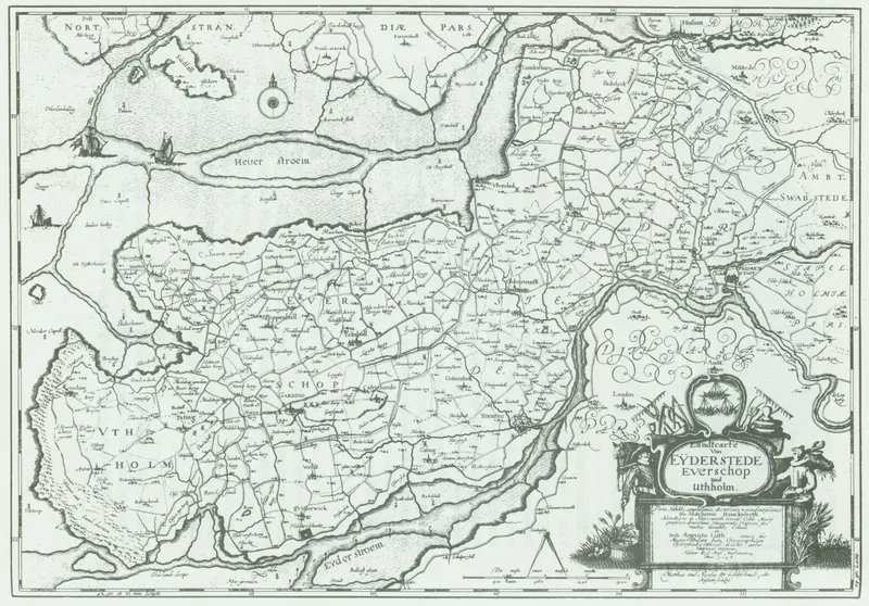Eiderstedt, from Mejer's map in Danckwerth's Newe Landesbeschreibung of 1652.