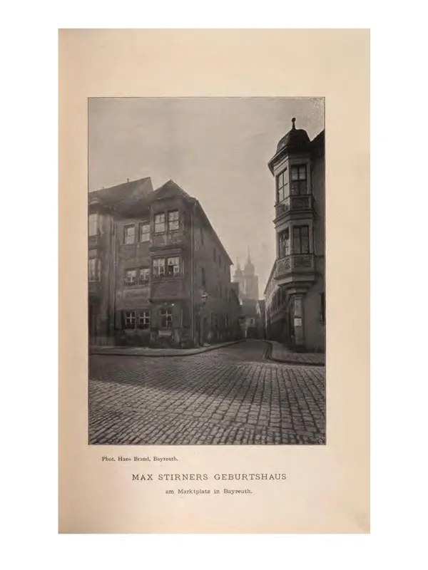The house in Bayreuth where Stirner was born, a plate in Mackay's biography of 1898.
