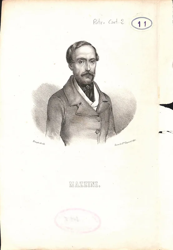 Giuseppe Mazzini in 1851.