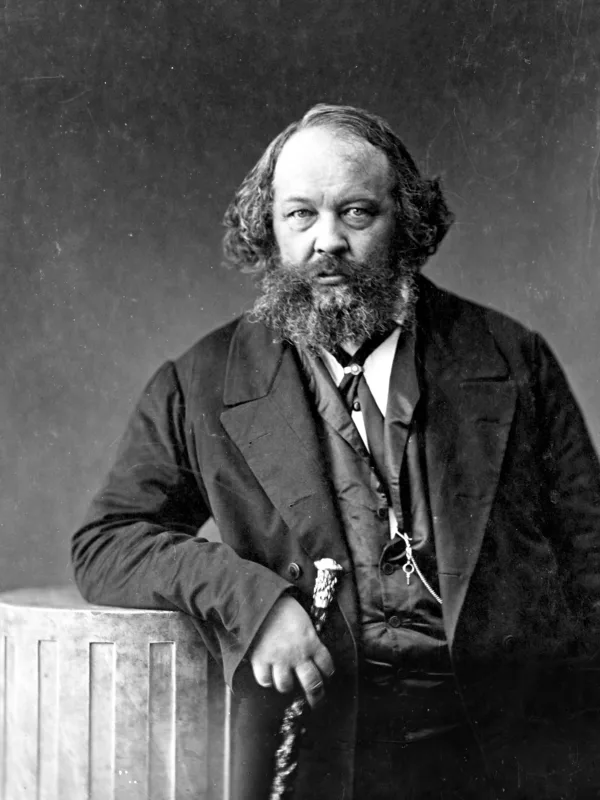 Mikhail Bakunin, photographed by Nadar in Paris about 1862.