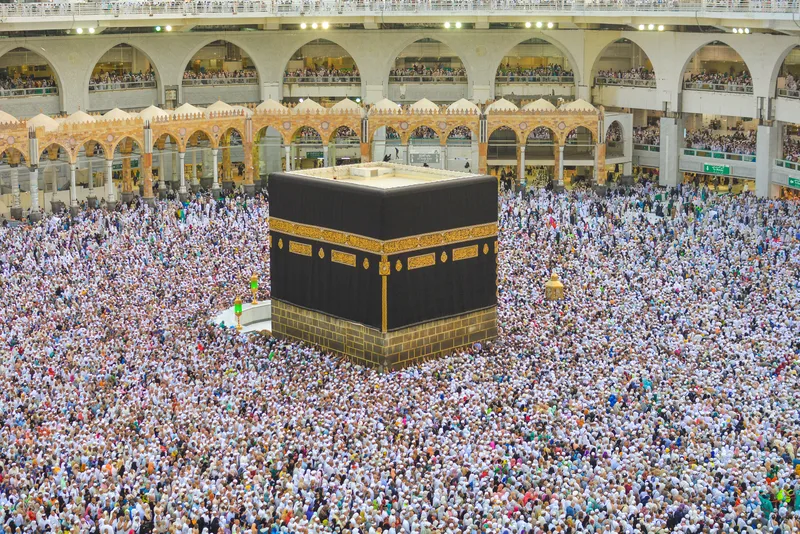 The Kaaba in Mecca during the Hajj of 2018. Bala made the pilgrimage in 2007.