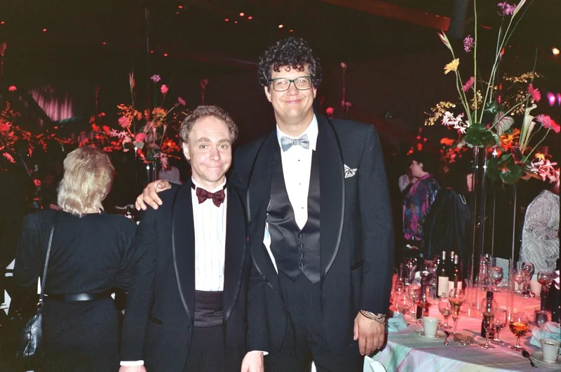 Penn & Teller at the Emmy Awards Governor's Ball, August 1988.