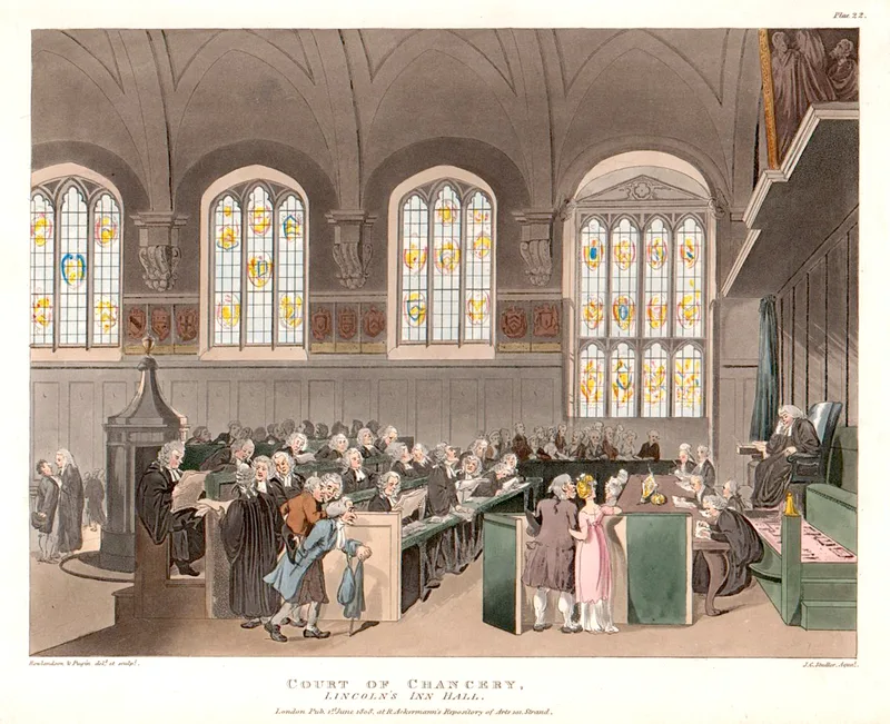 The Court of Chancery, Lincoln's Inn Hall, where Lord Eldon heard the case in 1817.