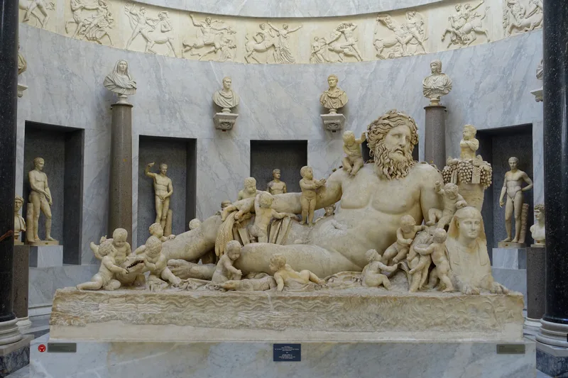 The Roman statue of the Nile in the Vatican; the Egyptians, Prodicus said, honoured the river as a god for its benefit.