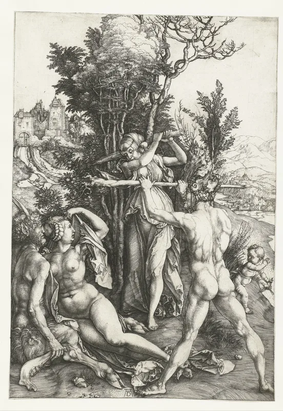 Hercules at the Crossroads, an engraving by Dürer, about 1498.
